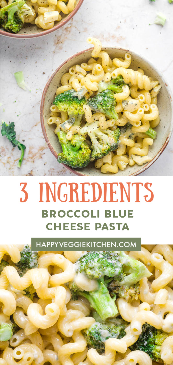 Roasted Broccoli & Blue Cheese Pasta (3 Ingredients!) Happy Veggie