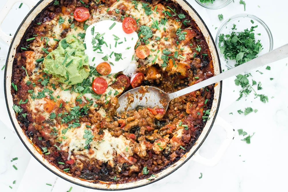 Smoky & Cheesy Vegetable Lentil Bake Happy Veggie Kitchen