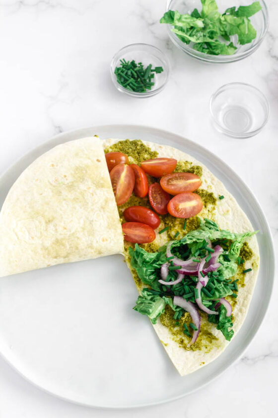 Air Fryer Wraps with Mozzarella & Pesto (Tik Tok Style) Happy Veggie