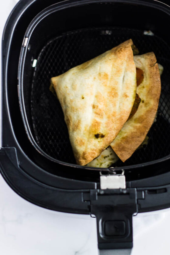 Air Fryer Wraps with Mozzarella & Pesto (Tik Tok Style) Happy Veggie