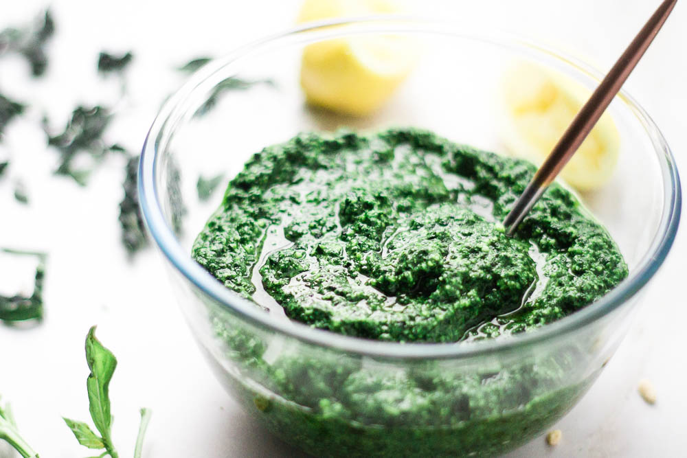 Cavolo Nero Pesto with Basil Happy Veggie Kitchen