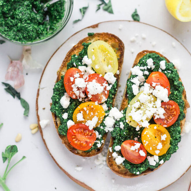 Pesto Toast Happy Veggie Kitchen