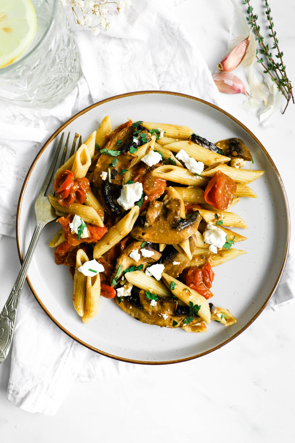 Roasted Tomato & Mushroom Pasta Happy Veggie Kitchen