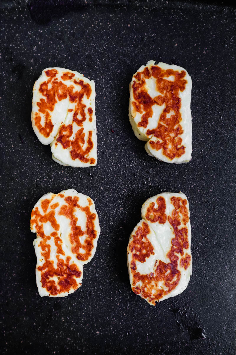 Pan clearance fried halloumi