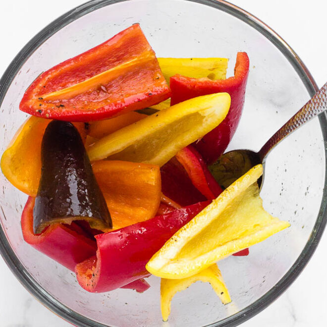 Sweet Pepper & Mozzarella Salad Happy Veggie Kitchen