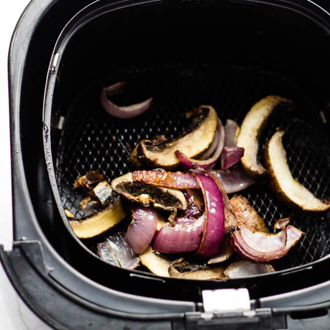 Air Fryer Beyond Burgers with Guacamole & Mushrooms Happy Veggie Kitchen