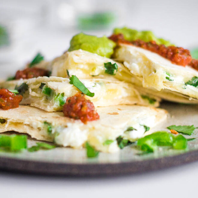 Air Fryer Four Cheese Quesadilla Happy Veggie Kitchen