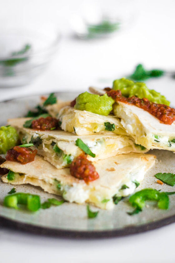 Air Fryer Four Cheese Quesadilla Happy Veggie Kitchen