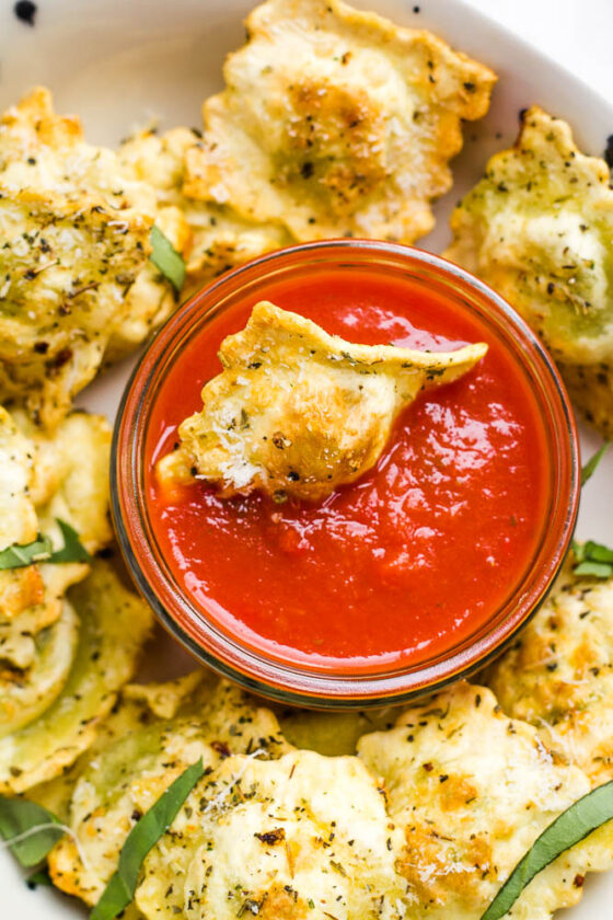 Air Fryer Ravioli (without breading) Happy Veggie Kitchen