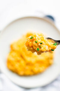Cheesy Sweet Potato Risotto for Kids - Happy Veggie Kitchen