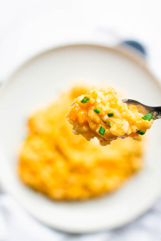 Cheesy Sweet Potato Risotto for Kids Happy Veggie Kitchen
