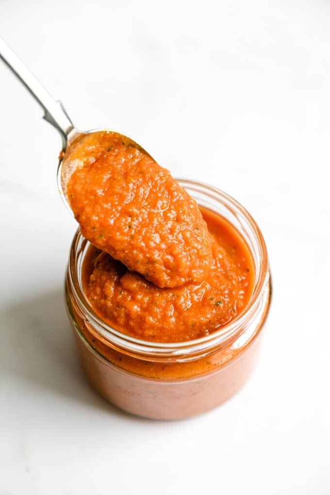 Baby pasta sauce in a jar