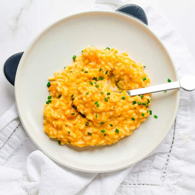 Cheesy Sweet Potato Risotto for Kids Happy Veggie Kitchen