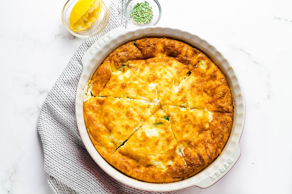 Crustless Asparagus Quiche with Goat Cheese - Happy Veggie Kitchen