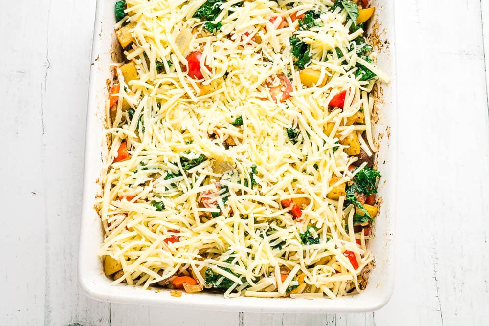 Cheesy Veggie Potato Bake - Happy Veggie Kitchen