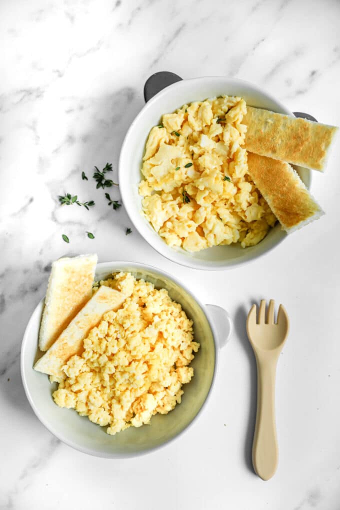 Easy Scrambled Eggs for Baby (6+ months) - Baby Foode