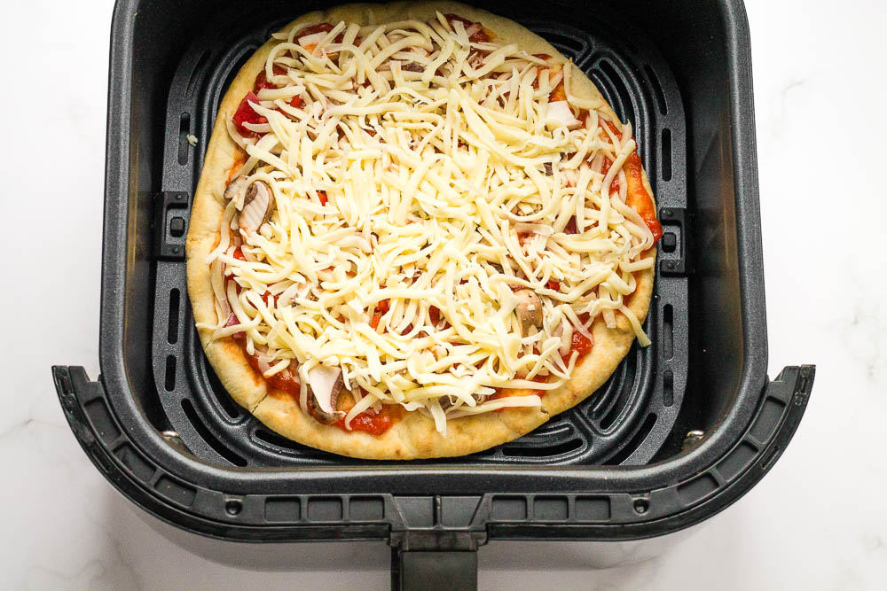 Making Air Fryer Pizzas with Premade Crust Happy Veggie Kitchen