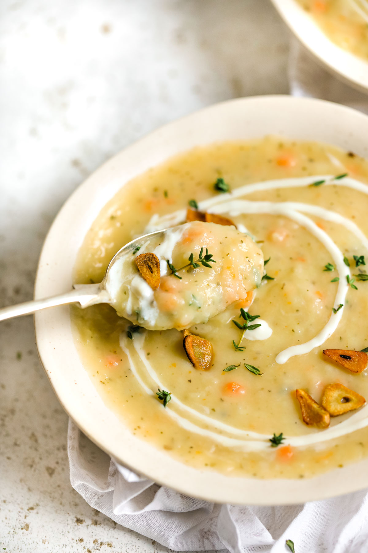 The Best Vegetarian Potato Soup - Happy Veggie Kitchen