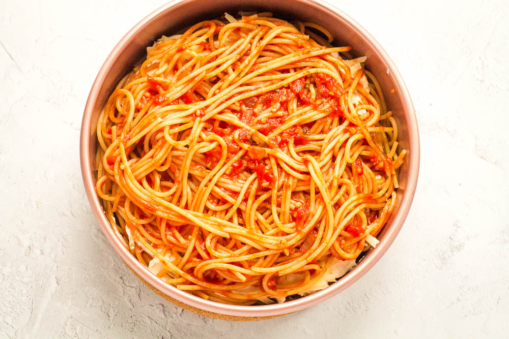 Air Fryer Baked Spaghetti Happy Veggie Kitchen