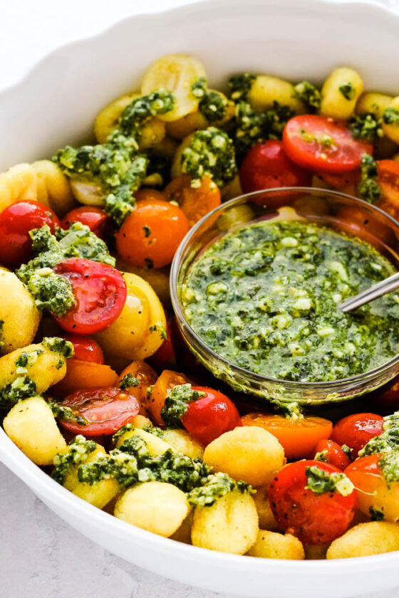 Air Fryer Gnocchi with Pesto Happy Veggie Kitchen