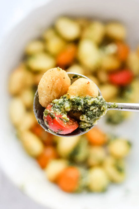 Air Fryer Gnocchi with Pesto Happy Veggie Kitchen