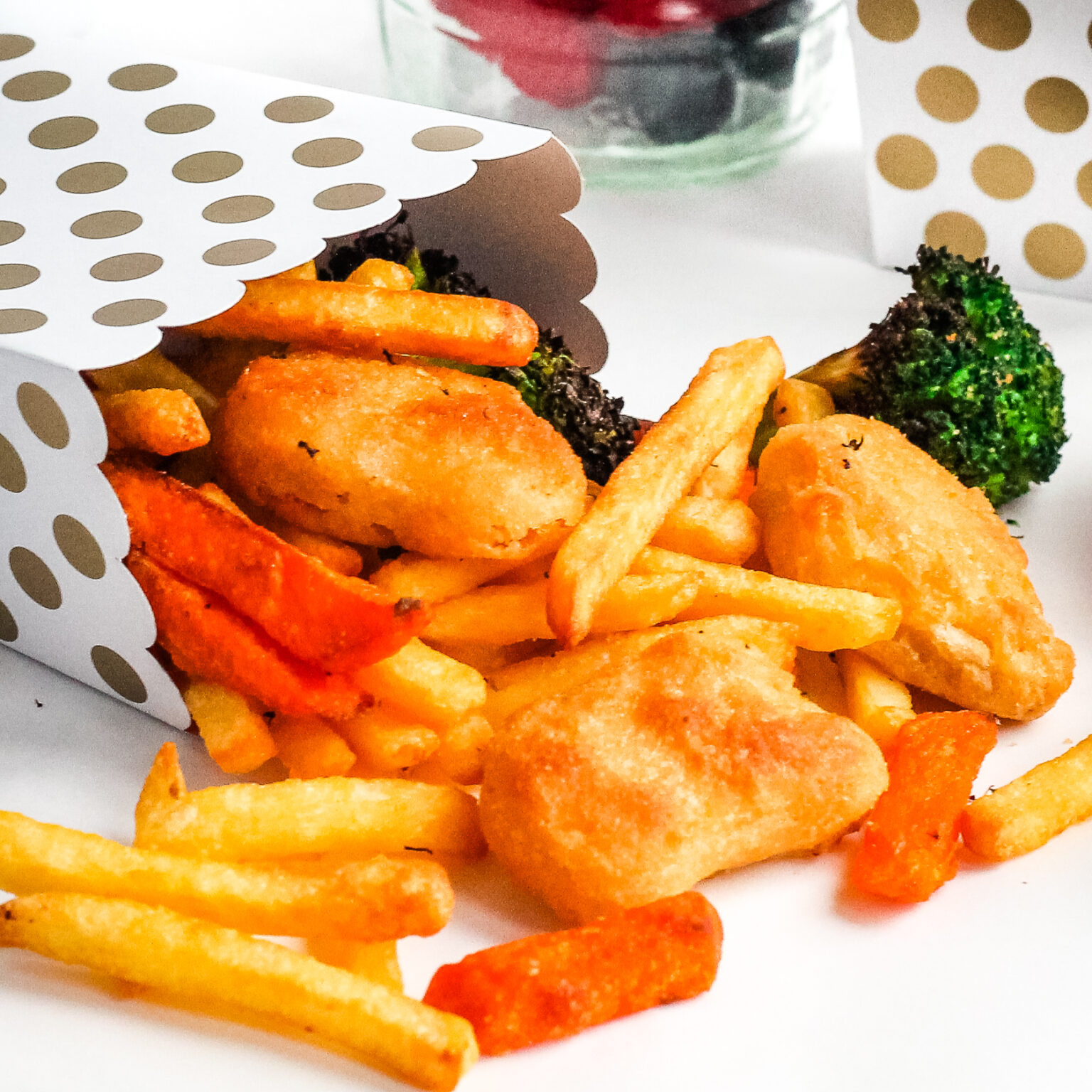 Air Fryer Kids Meal Boxes with Quorn Crispy Nuggets Happy Veggie Kitchen