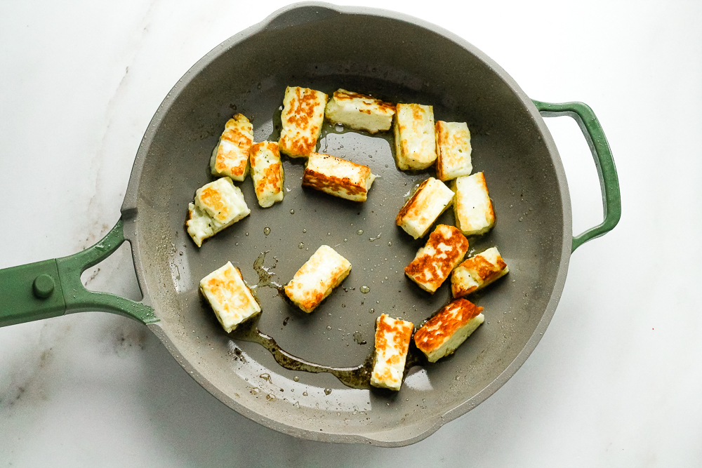 Halloumi Toast with Avocado & Honey Happy Veggie Kitchen