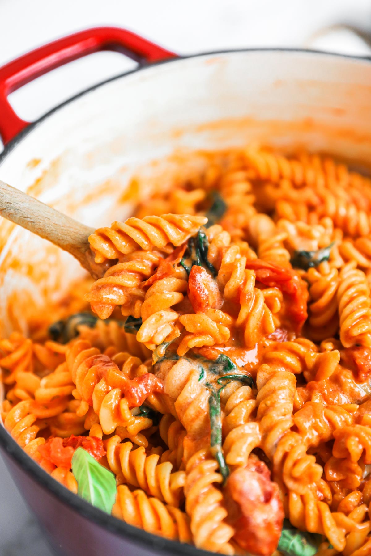 One Pot Pasta with Tomato & Mascarpone Sauce Happy Veggie Kitchen