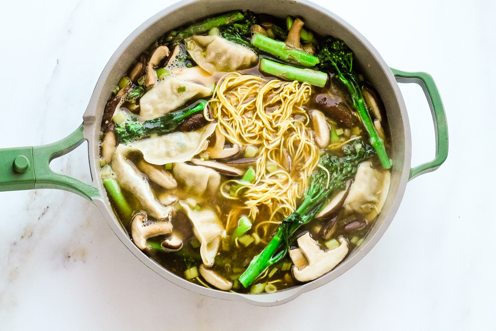 Veggie Gyoza Dumpling Noodle Soup Happy Veggie Kitchen