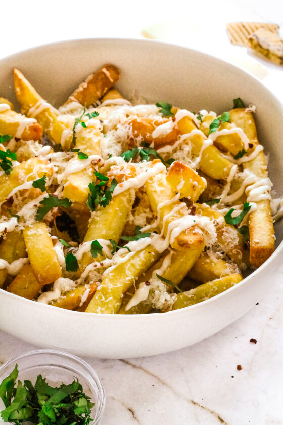 Manchego Truffle Fries Happy Veggie Kitchen
