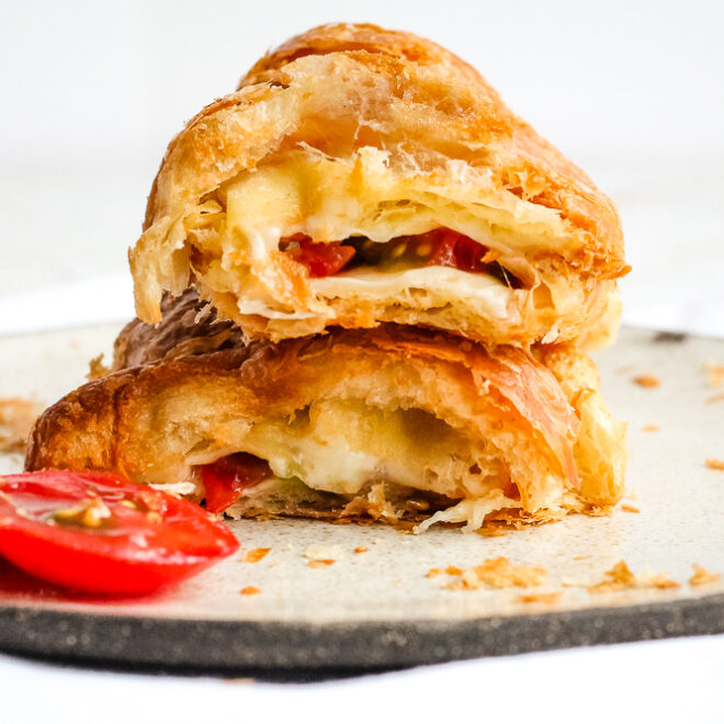 Air Fryer Croissant Sandwiches Happy Veggie Kitchen