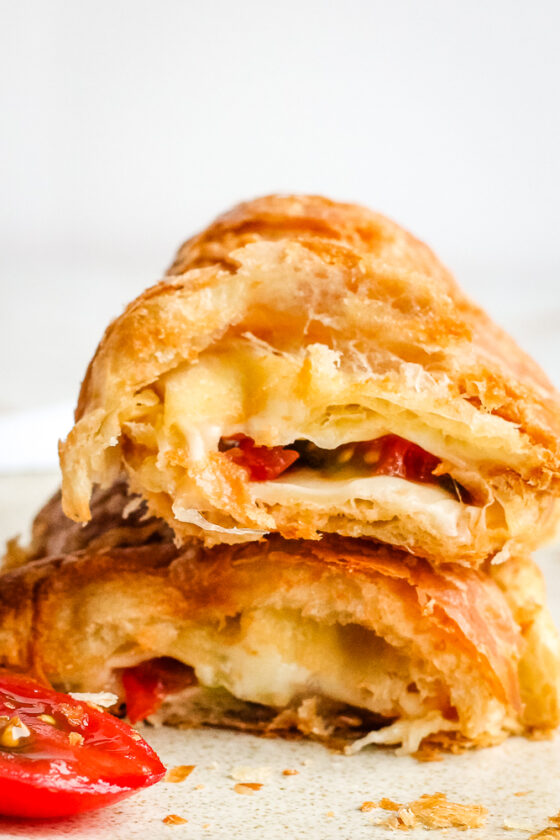 Air Fryer Croissant Sandwiches Happy Veggie Kitchen