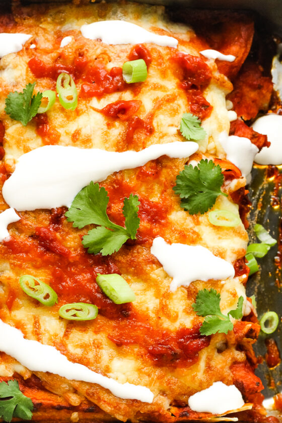 Easy Air Fryer Enchiladas (Cheese & Bean) Happy Veggie Kitchen