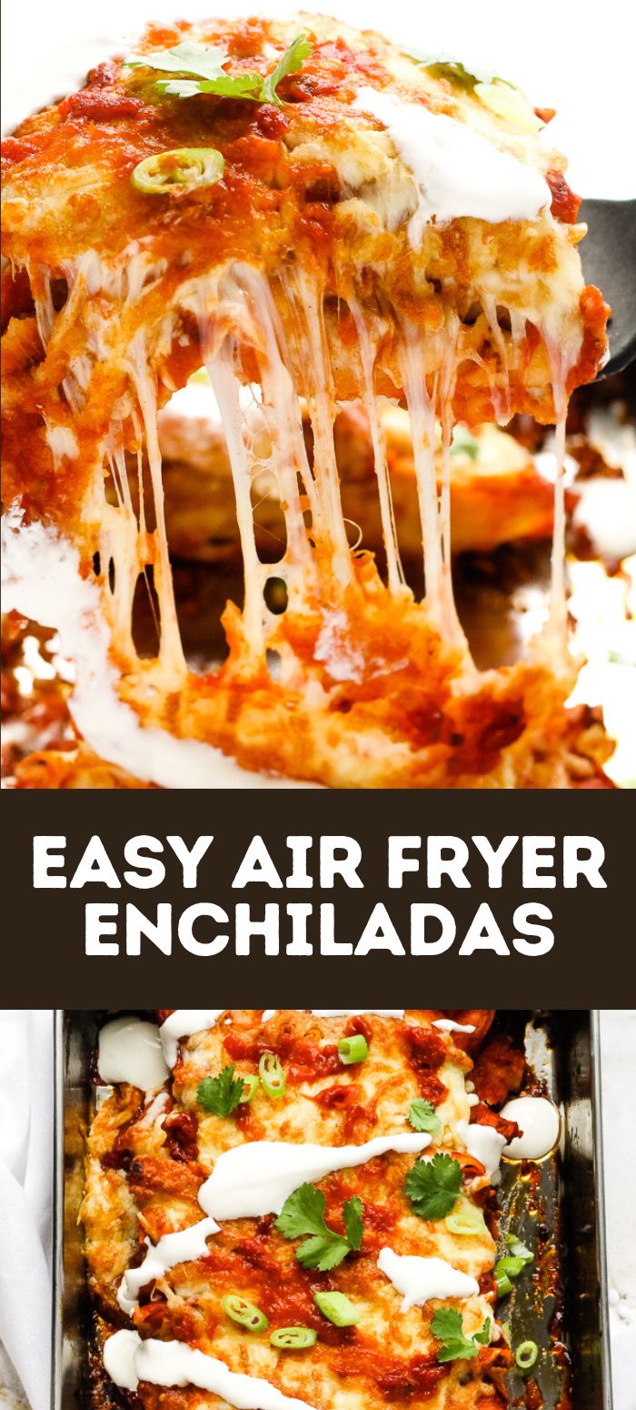 Easy Air Fryer Enchiladas (Cheese & Bean) Happy Veggie Kitchen