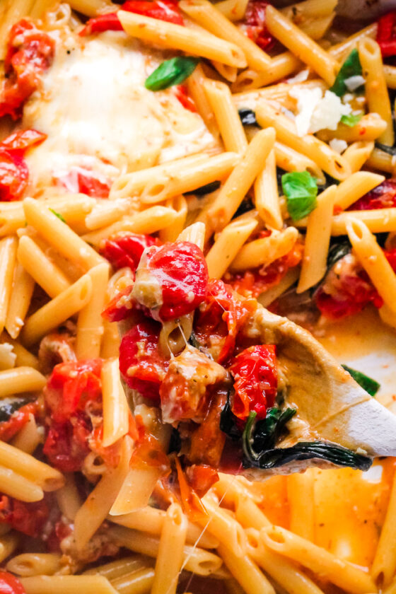 Tik Tok Pasta with Mozzarella Happy Veggie Kitchen