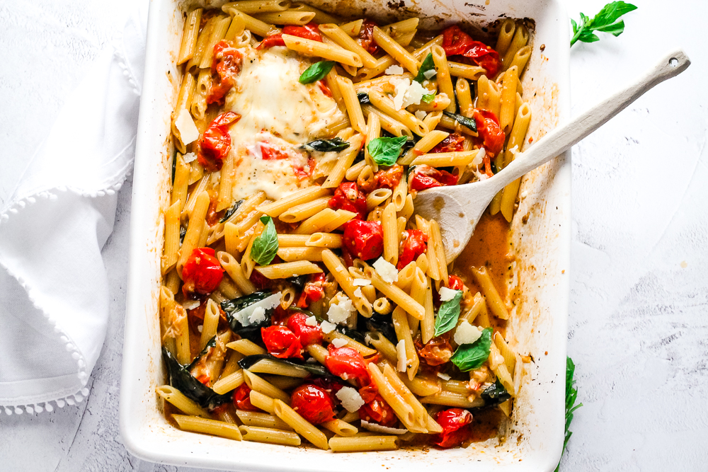 Tik Tok Pasta with Mozzarella Happy Veggie Kitchen