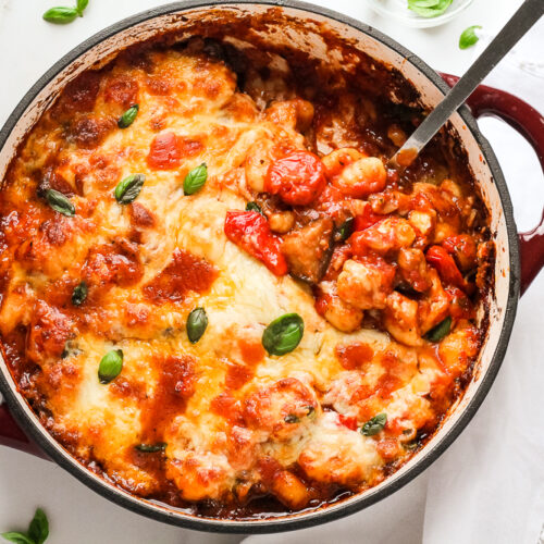 Veggie Halloumi Gnocchi Bake Happy Veggie Kitchen