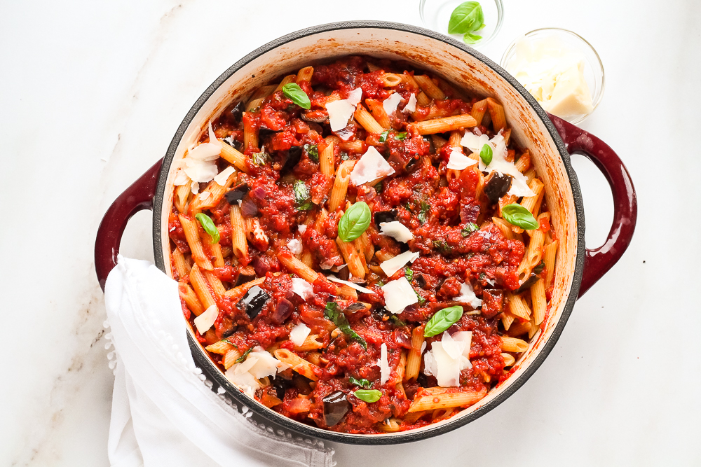 Harissa Eggplant Pasta Happy Veggie Kitchen