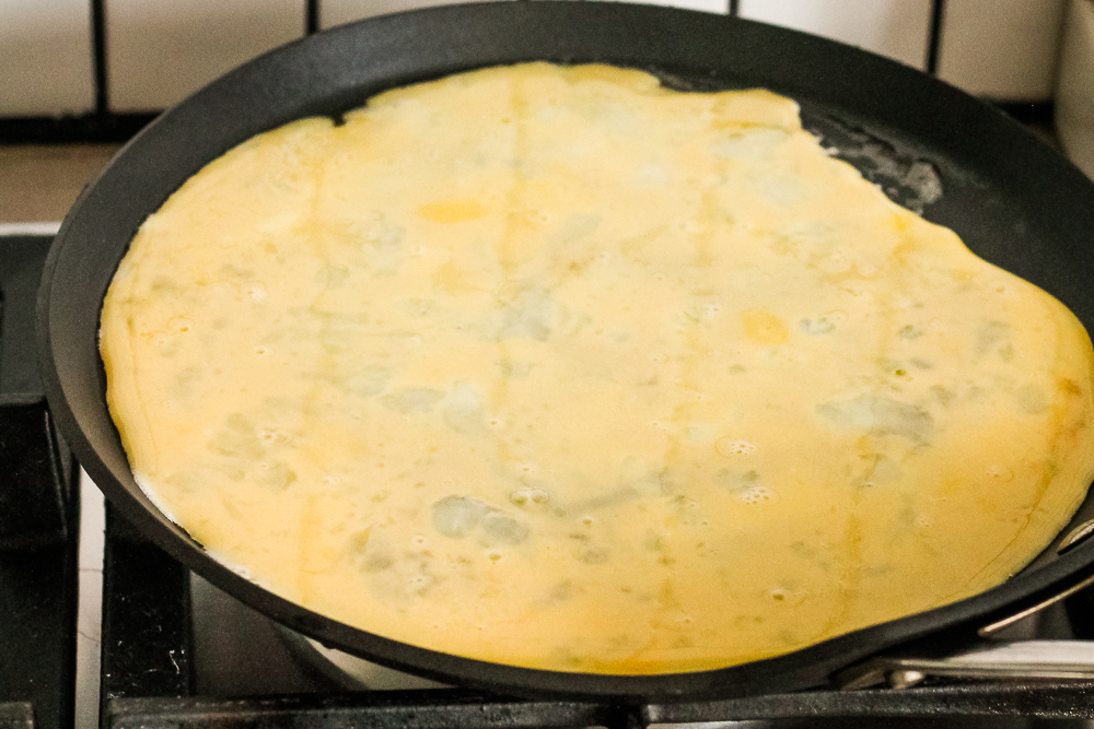 Cheesy Kale Omelette Happy Veggie Kitchen