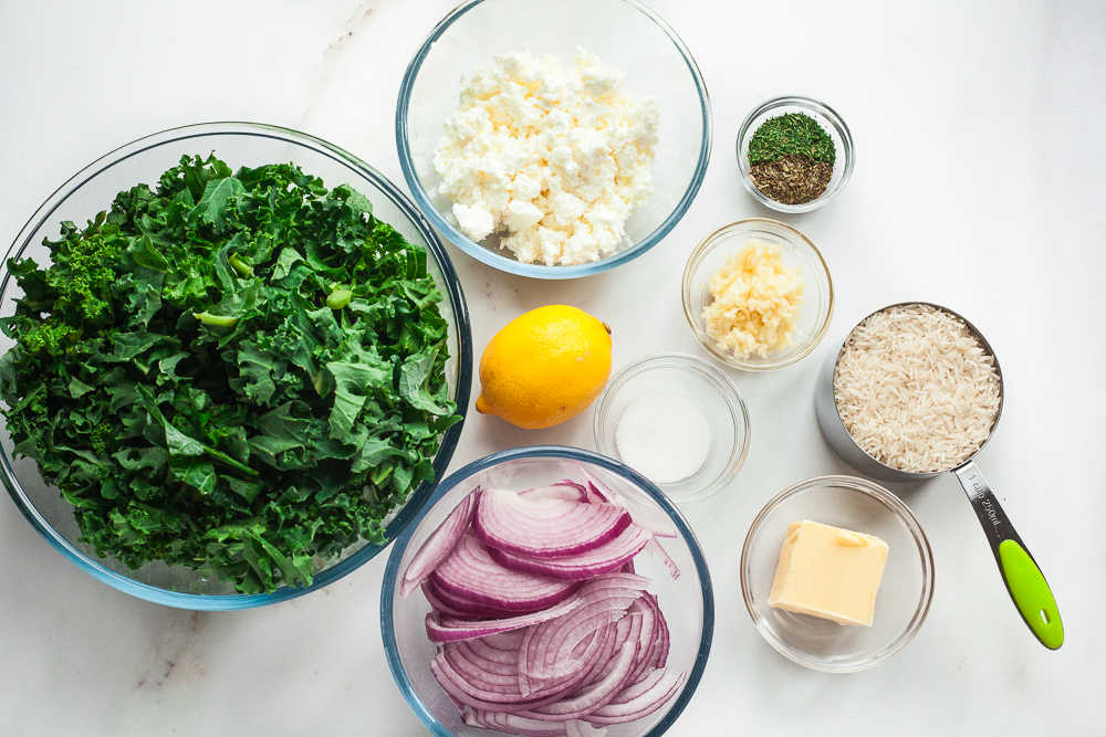 Feta & Kale Rice Happy Veggie Kitchen