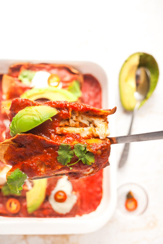 Halloumi Enchiladas Happy Veggie Kitchen