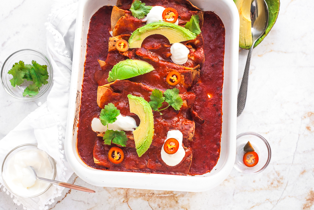 Halloumi Enchiladas Happy Veggie Kitchen