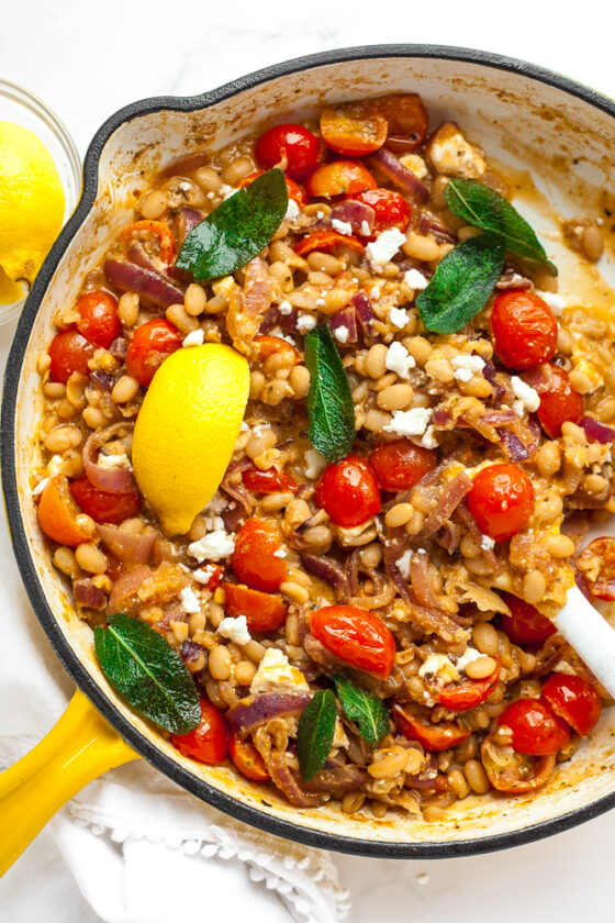 Vegetarian Navy Bean Skillet Happy Veggie Kitchen