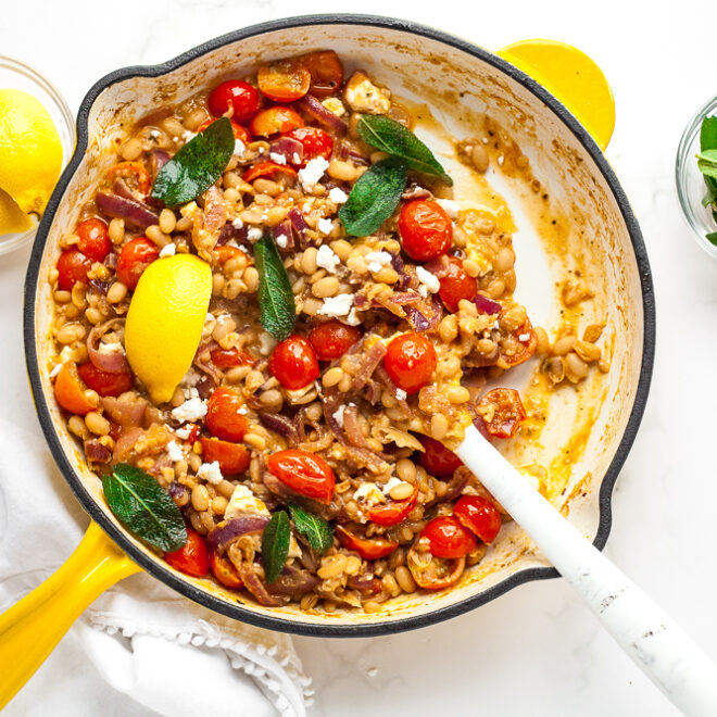 Vegetarian Navy Bean Skillet Happy Veggie Kitchen navy-beans-nutrition-benefits-recipes-and-side-effects-dr-axe