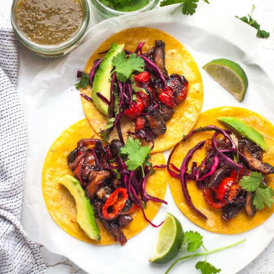 Veggie Fajita Tacos Happy Veggie Kitchen