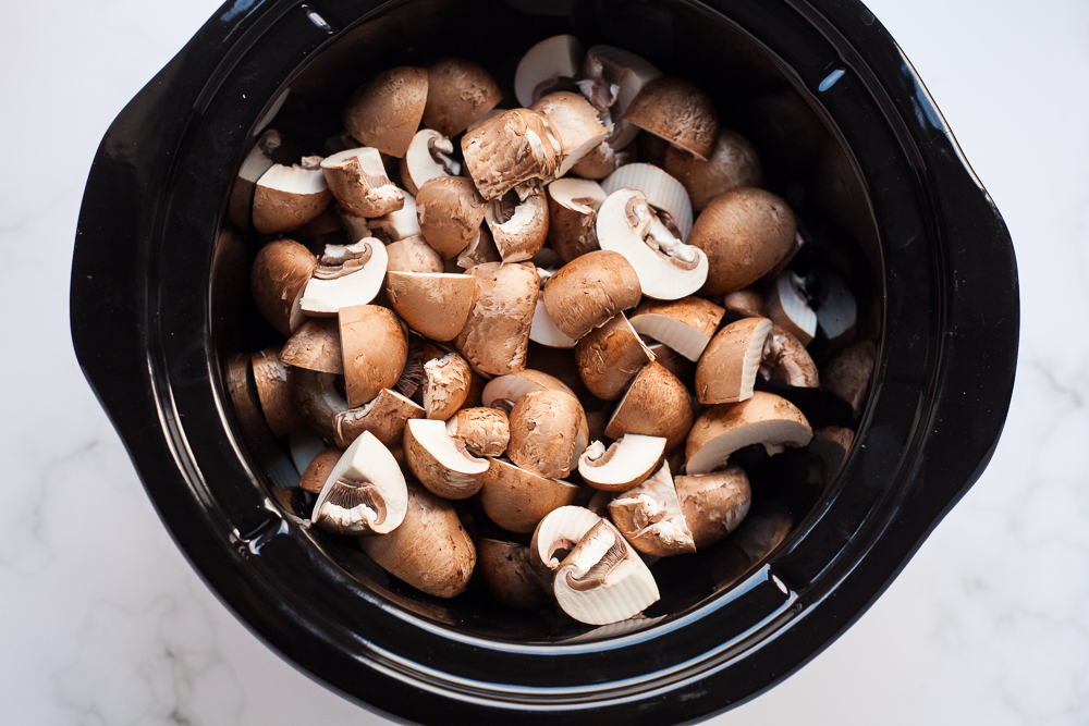 Slow Cooker Mushroom Risotto - Happy Veggie Kitchen