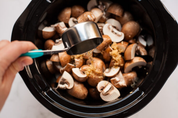 Slow Cooker Mushroom Risotto - Happy Veggie Kitchen