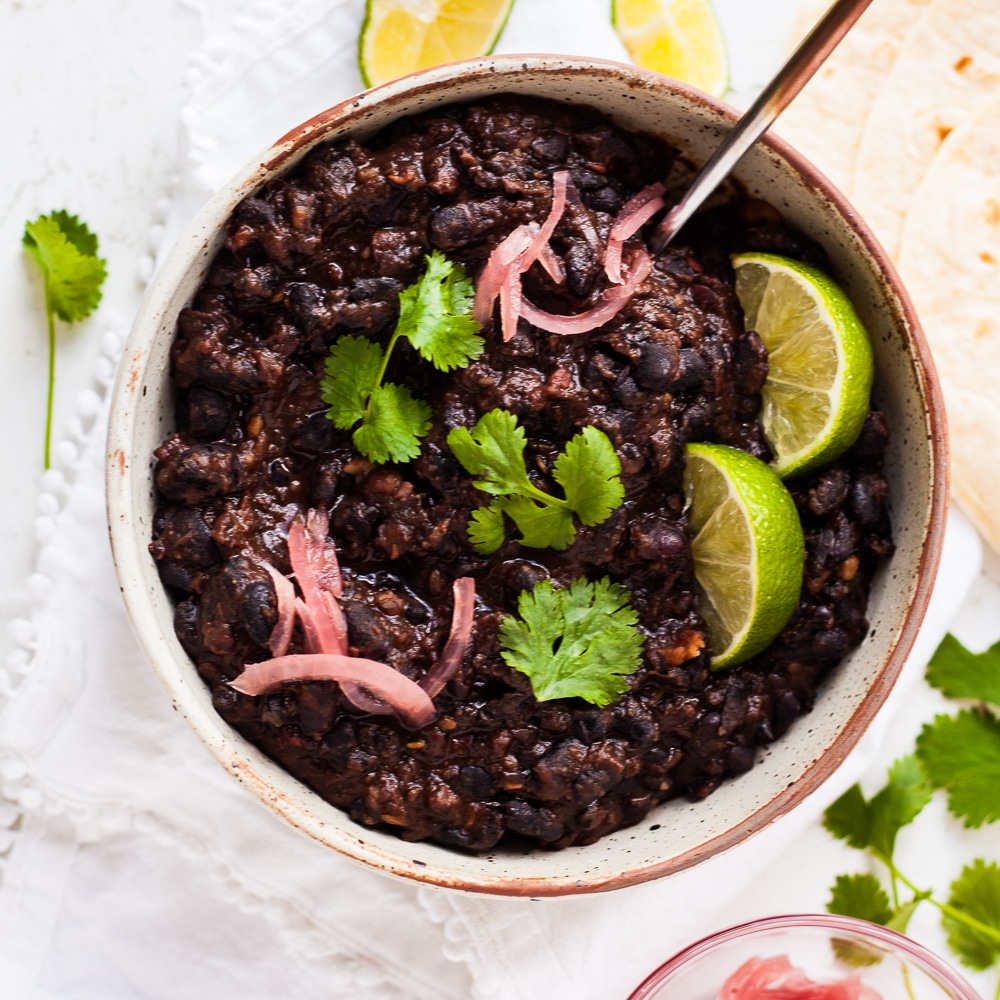 The Best Instant Pot Black Beans for Tacos - Happy Veggie Kitchen