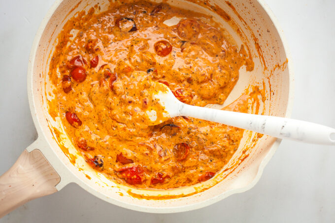 Roasted Asparagus and Cherry Tomato Pasta - Happy Veggie Kitchen