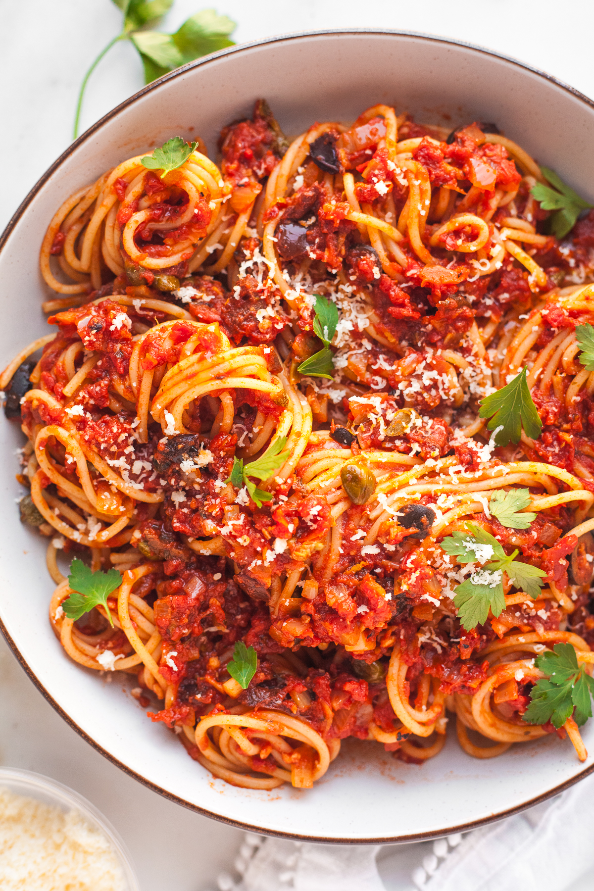 Vegetarian Puttanesca Pasta Happy Veggie Kitchen